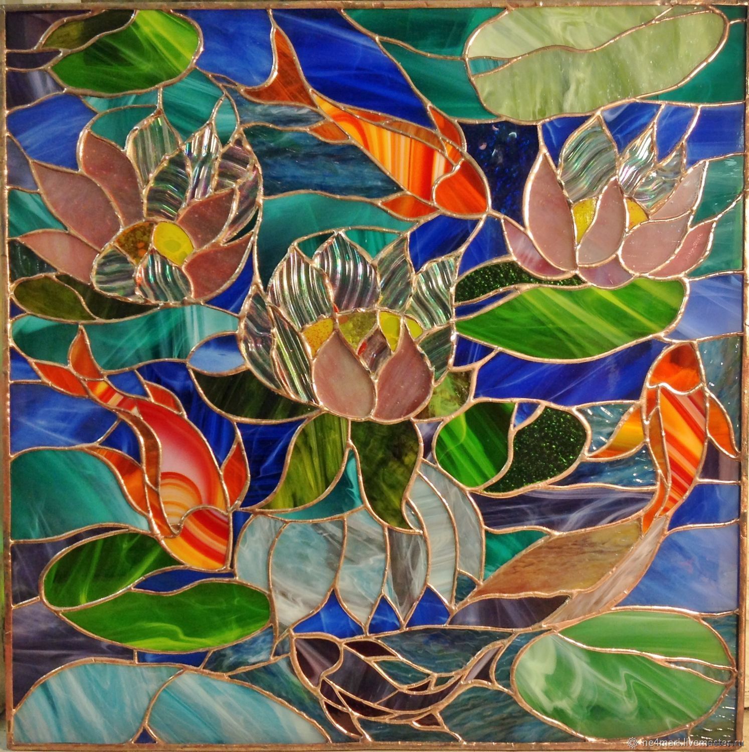 Витражная роспись на матовом стекле