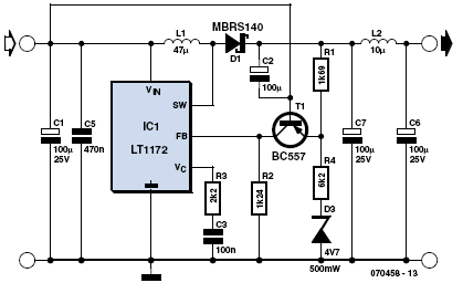 Повышающий преобразователь в батарейном отсеке AA