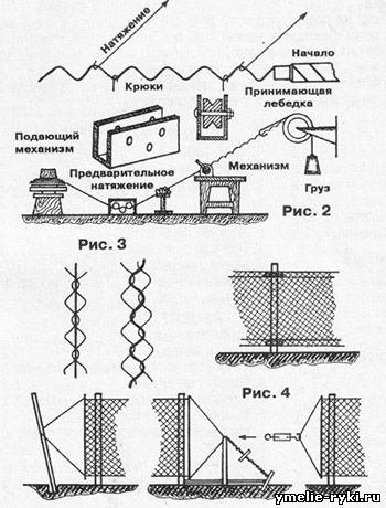 плетение сетки рабица