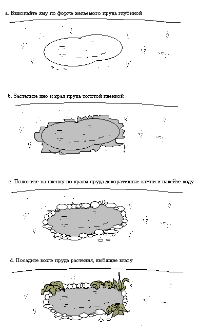 как сделать свой маленький пруд