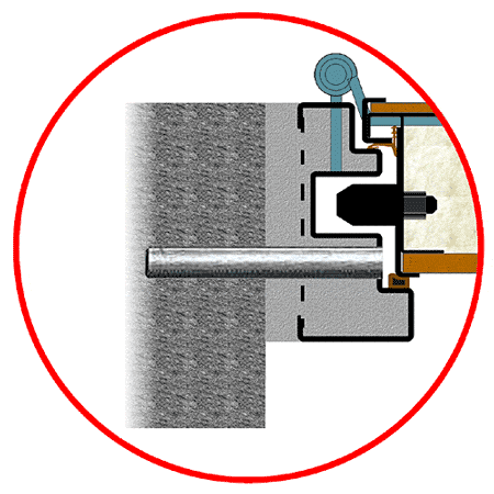 петлевой узел двери СТАЛ-90