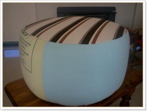 Пуфик из пластиковых бутылок своими руками