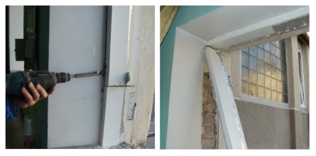 Демонтаж старой оконной рамы