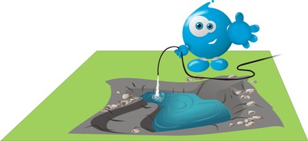 заливаем пруд водой