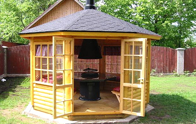 Беседка с мангалом или камином