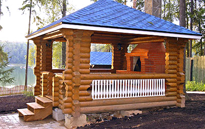 Беседка с барбекю