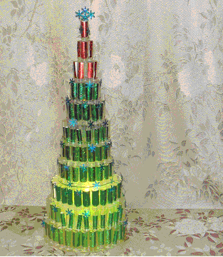 Новогодняя поделка-С‘лка из ленточек