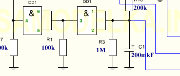 схема принципиальная сигнализации на микросхемах
